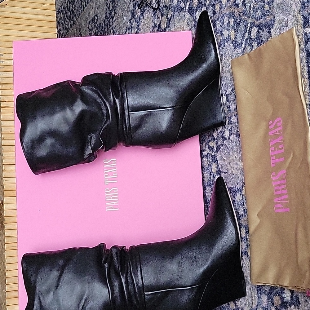 Paris Texas Black slouch boots size 40. Wanda Slouchy boots
